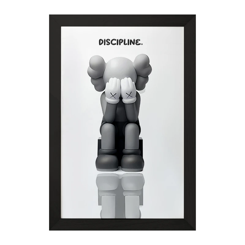 تابلو خندالو مدل عروسک کاز (kaws) کد F3991