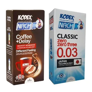 کاندوم ناچ کدکس مدل Coffee Delay بسته 12 عددی به همراه کاندوم ناچ کدکس مدل CLASSIC 0.03 بسته 12 عددی