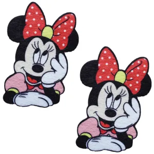 استیکر پارچه و لباس کارانس طرح مینی موس مدل AST-58 بسته 2 عددی