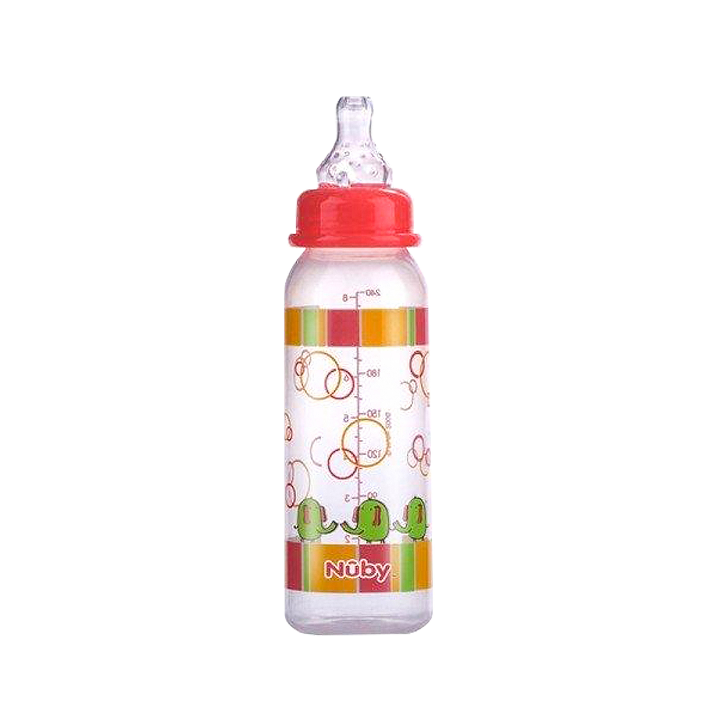 شیشه شیر کودک نوبی طرح فیل مدل Id1160.2 گنجایش 240 میلی لیتر