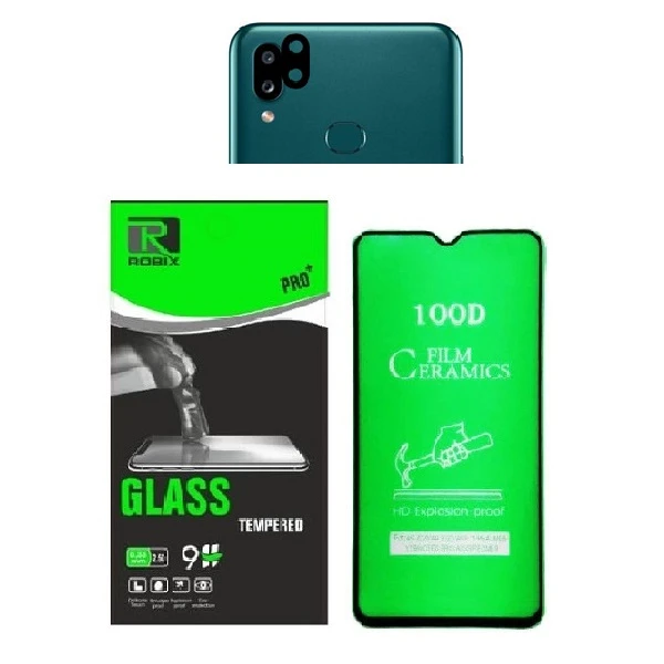 محافظ صفحه نمایش روبیکس مدل CR-A022 مناسب برای گوشی موبایل سامسونگ Galaxy A022 به همراه محافظ لنز دوربین