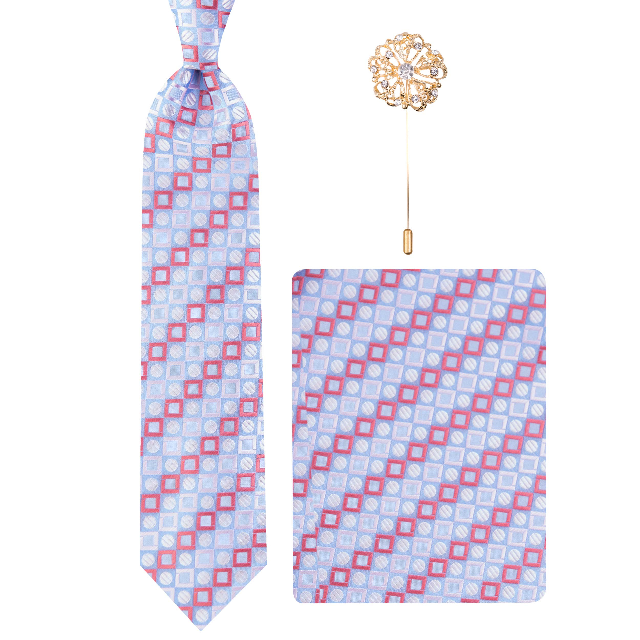 ست کراوات و دستمال جیب مردانه مدل GF-PO1105-BL