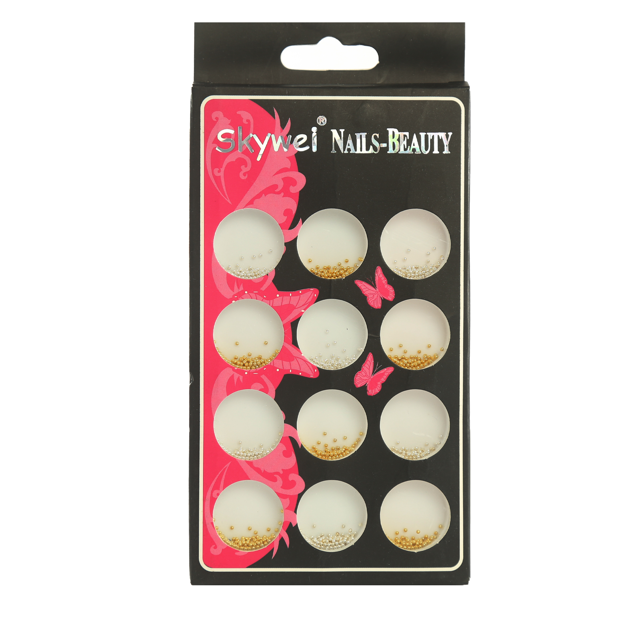 مجموعه تزیین ناخن اسکای وی مدل OZ02 بسته 12 عددی