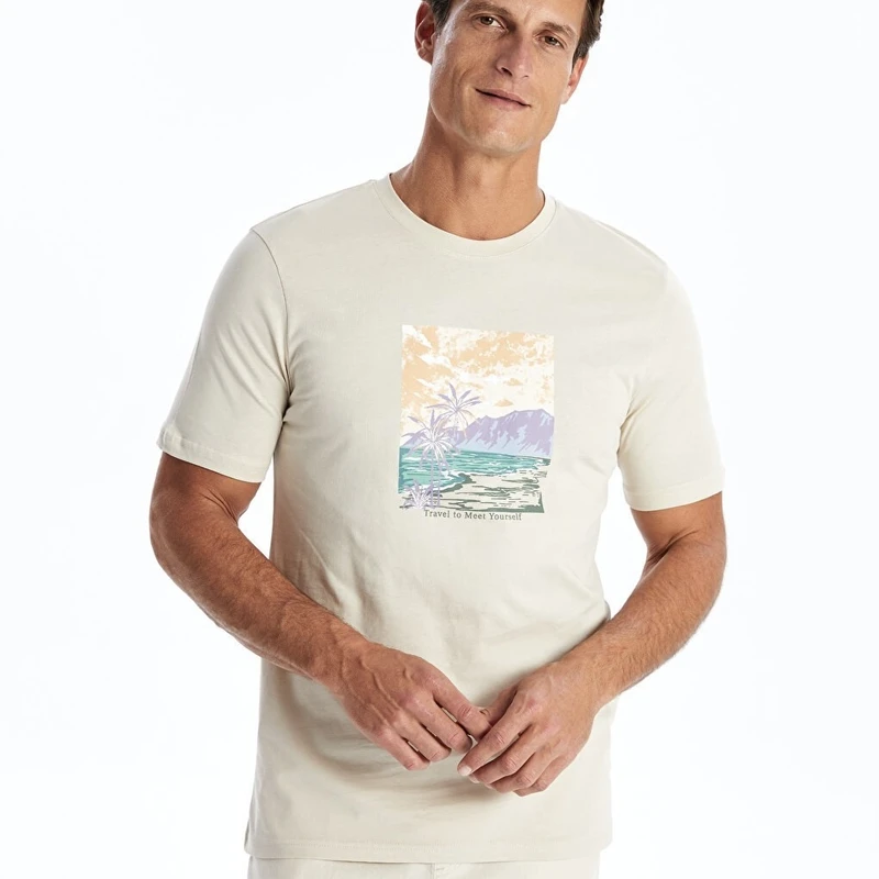 تی‌شرت آستین کوتاه مردانه ال سی وایکیکی مدل آنتی باکتریال فول پنبه