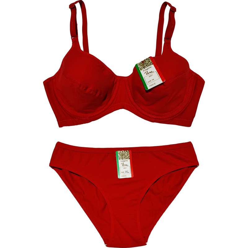 ست شورت و سوتین زنانه ونا کد 2021 رنگ قرمز
