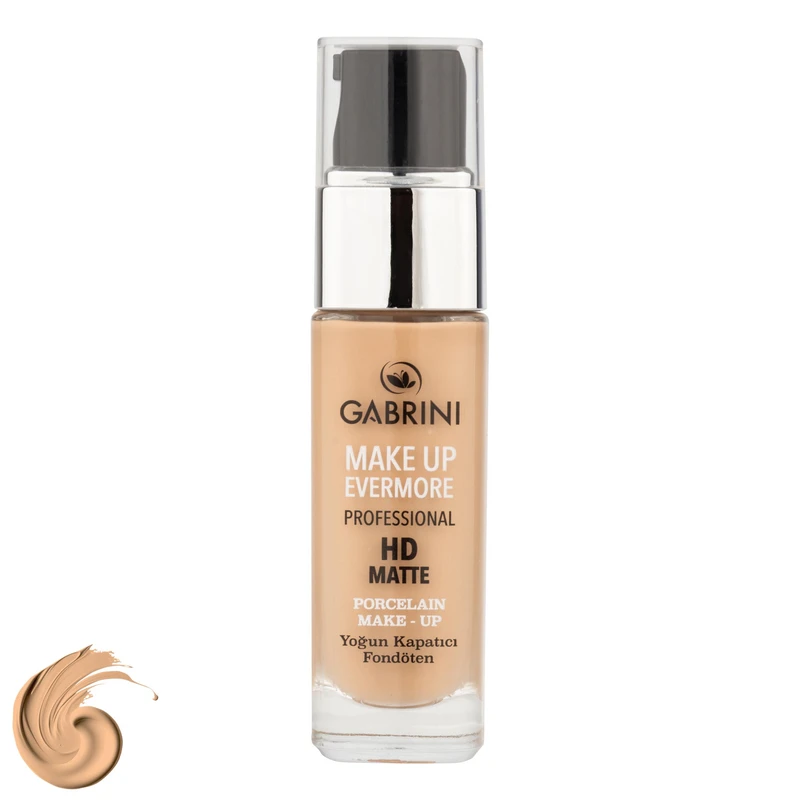 کرم پودر مایع کابرینی مدل HD شماره 02 مناسب برای انواع پوست حجم 30 میلی‌لیتر