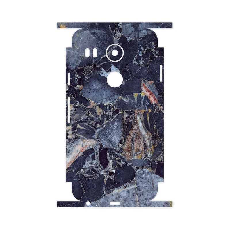 برچسب پوششی ماهوت مدل Broken black marble-FullSkin مناسب برای گوشی موبایل گوگل Nexus 5X