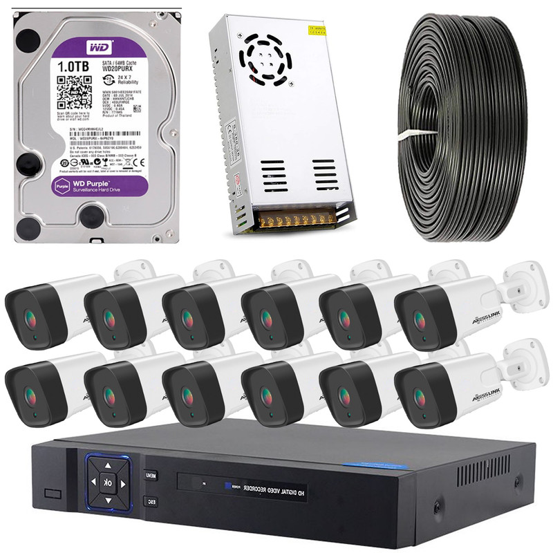 سیستم امنیتی نظارتی کامل مدل FULL HD KIT 012 SB - AXESSLINK