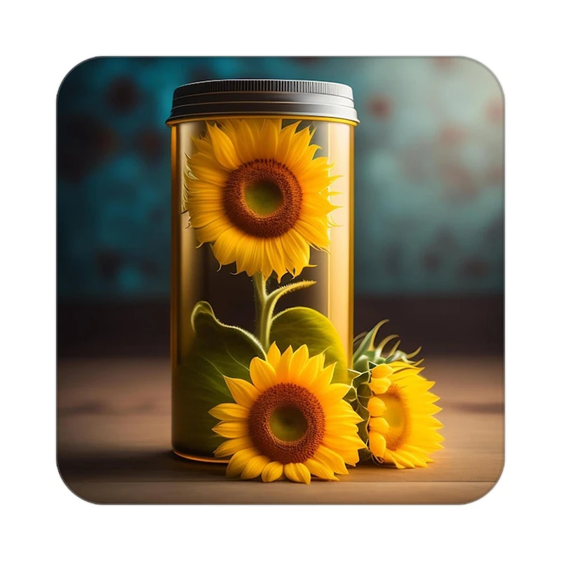 زیر لیوانی کاکتی طرح گل مدل mp18010