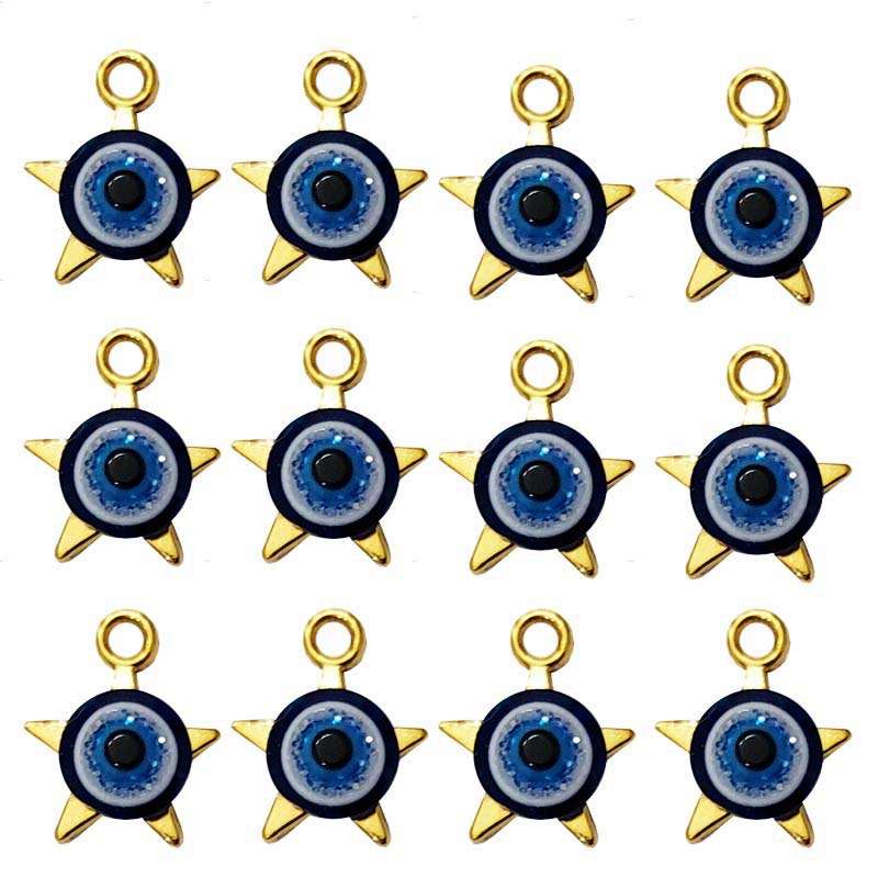 آویز گردنبند دخترانه مدل ستاره چشم نظر کد 133 بسته 12 عددی آویز گردنبند دخترانه مدل ستاره چشم نظر کد 133 بسته 12 عددی