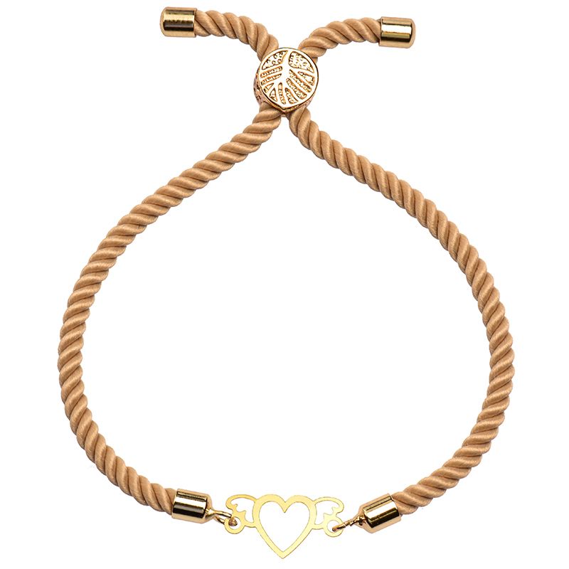 دستبند طلا 18 عیار زنانه کرابو طرح قلب مدل Kr1792 -  - 1