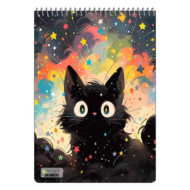 دفتر نقاشی 50 برگ سیمی کارنیکا طرح گربه Cat کد 55423