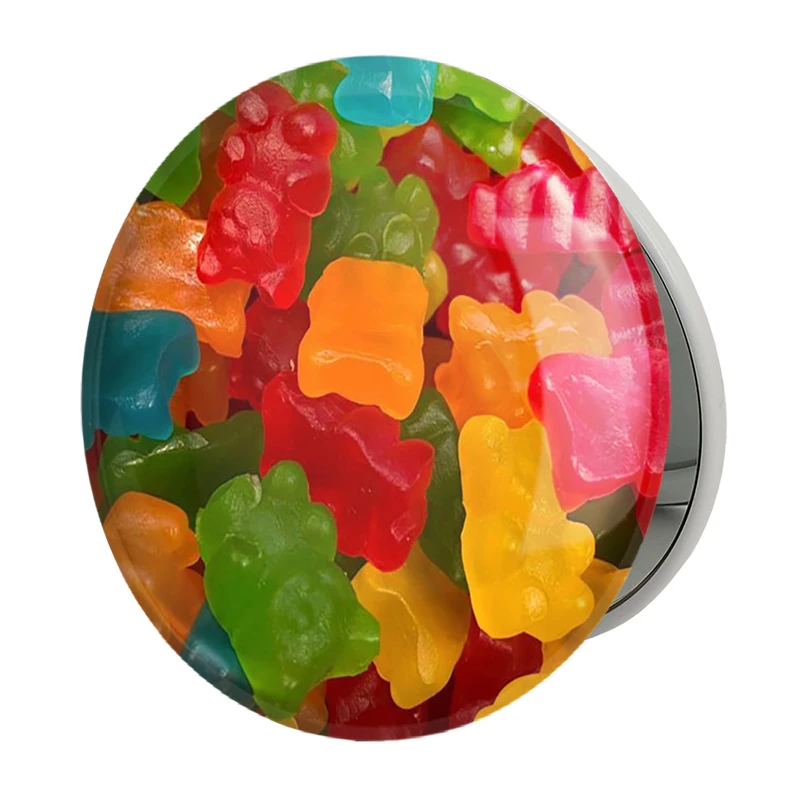 آینه جیبی خندالو طرح پترن خوراکی مدل تاشو کد 31109