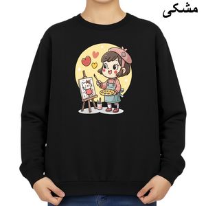 سویشرت زنانه مدل دخترک نقاش کد v18 