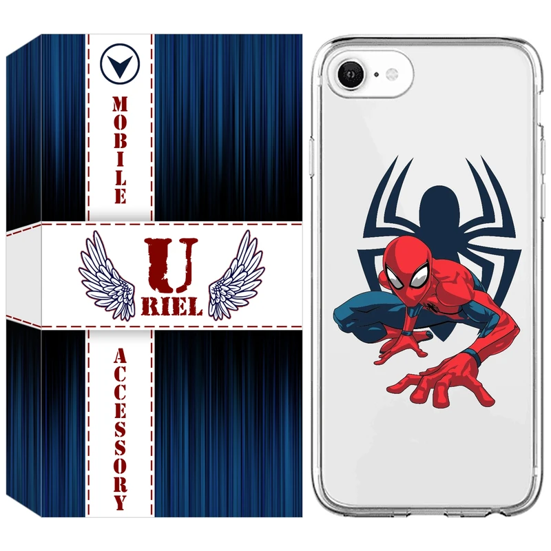 کاور یوریل مدل Clear کد 75 طرح اسپایدرمن مناسب برای گوشی موبایل اپل iPhone 7 / 8 / SE 2020 / SE 2022