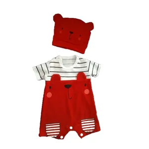 ست سرهمی و کلاه نوزادی طرح سگ مدل Z002