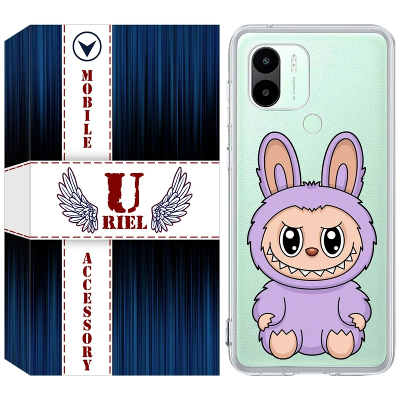 کاور یوریل مدل Clear کد 130 طرح لبوبو Labubu مناسب برای گوشی موبایل شیائومی Redmi A1 Plus / A2 Plus