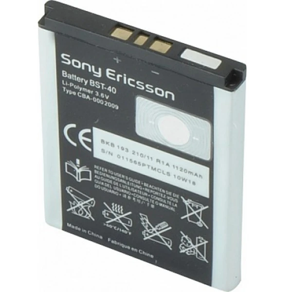 باتری موبایل مدل BST-40 ظرفیت 1120 میلی آمپر ساعت مناسب برای گوشی موبایل سونی اریکسون W900i