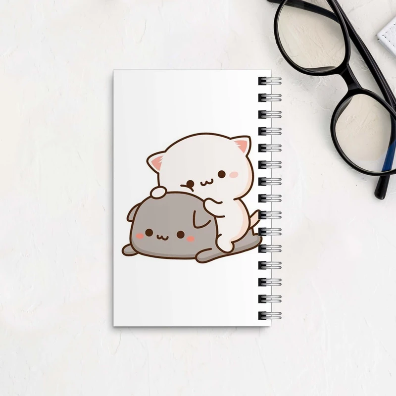 دفترچه یادداشت مدل to do list طرح دو گربه ی بیکار کد 5686709