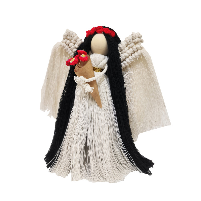 عروسک بافتنی مدل فرشته مکرومه کد A011