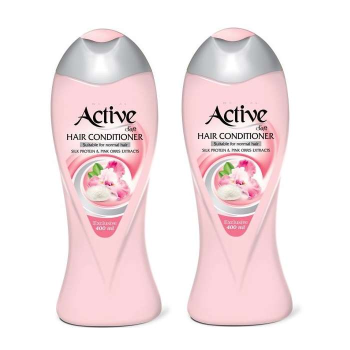 نرم‌کننده مو اکتیو مدل زنبق حجم 400 میلی لیتر بسته 2 عددی