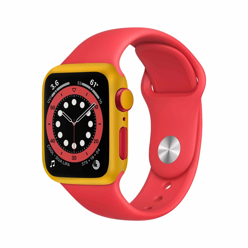  برچسب ماهوت طرح Matte-Deep-Mustard مناسب برای اپل واچ Watch 6 44mm