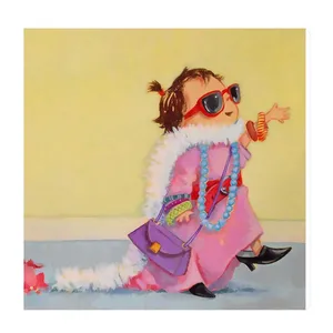 تابلو کودک و نوزاد طرح دختر و لباس های مهمانی کد wkt88