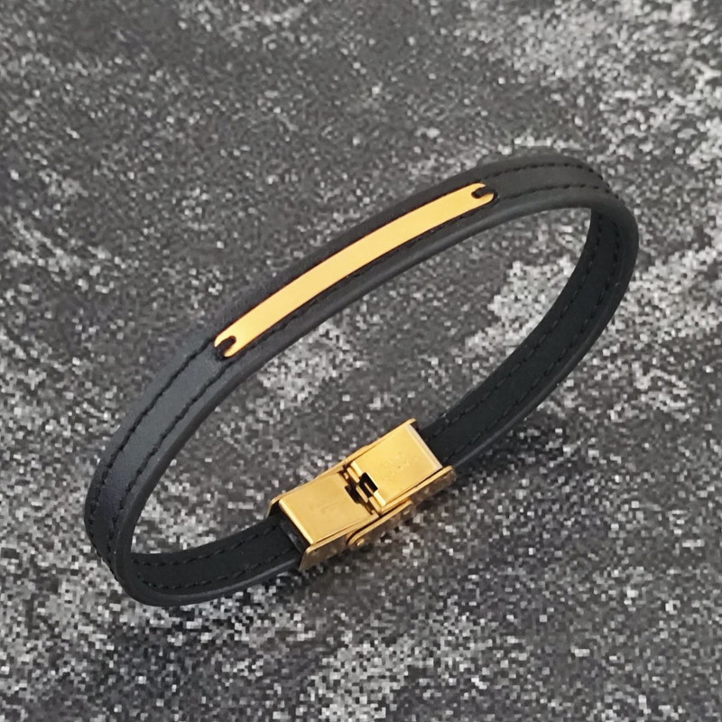 دستبند طلا 18 عیار مردانه لیردا مدل مستطیل مینیمال