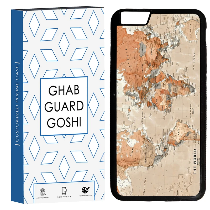کاور قاب گارد گوشی طرح نقشه کد TPU-081 مناسب برای گوشی موبایل اپل Iphone 6 PLUS / 6S PLUS