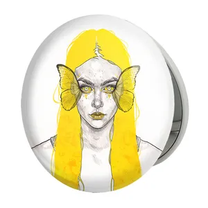 آینه جیبی خندالو طرح دخترانه مدل تاشو کد 25645 