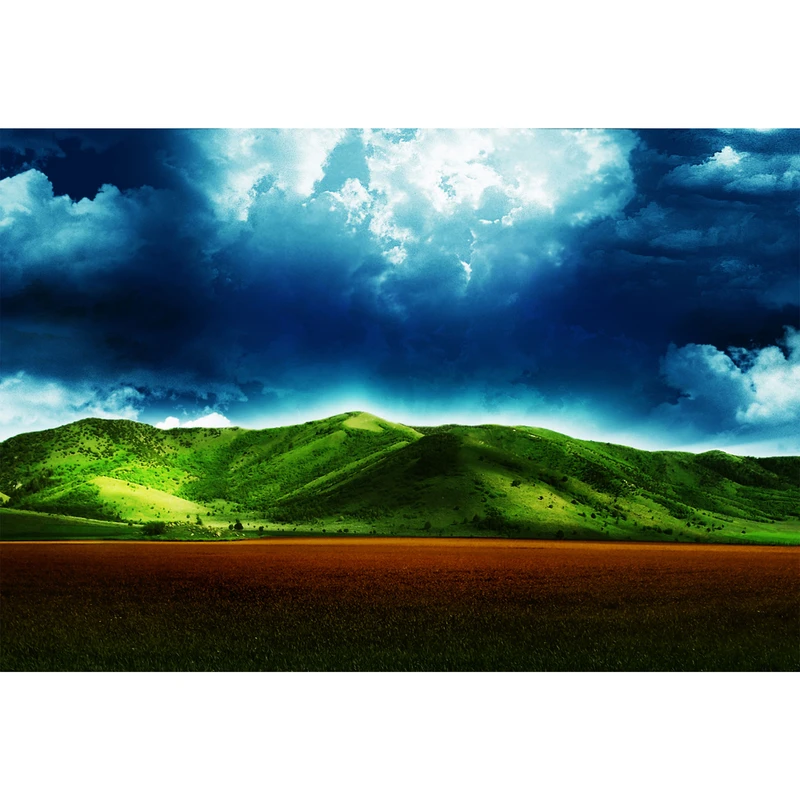 تابلو شاسی مدل آسمان و ابر و کوه و سبزه T7059