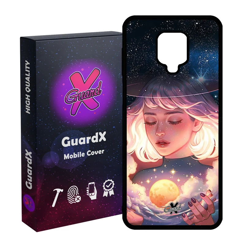 کاور گارد ایکس طرح Girl مدل Glass10059 مناسب برای گوشی موبایل شیائومی Redmi Note 9S / Note 9 Pro / Note 9 Pro Max