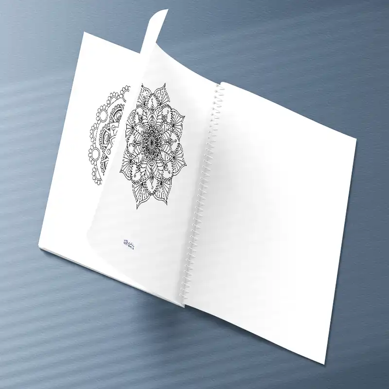 دفتر رنگ آمیزی حس آمیزی طرح ماندالا مدل MANDALA کد A4