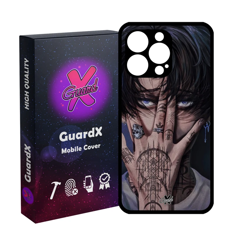 کاور گارد ایکس طرح لیوای آکرمن انیمه مدل Glass10557 مناسب برای گوشی موبایل اپل iPhone 13 Pro