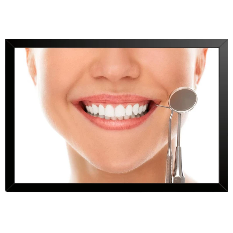 تابلو بکلیت طرح سلامت دندان و مطب دندانپزشکی مدل B-pe130155 فریم مشکی