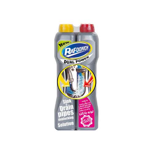 مایع لوله باز کن رافونه مدل دو قلو حجم 1لیتر