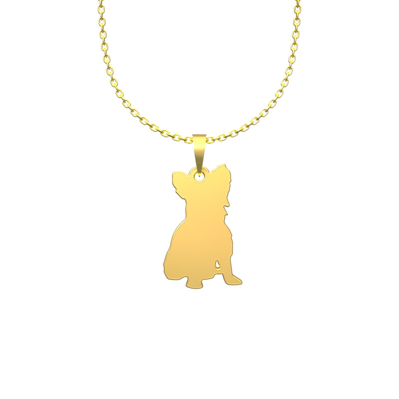 گردنبند طلا 18 عیار زنانه مدوپد مدل سگ کد J3-1-1274