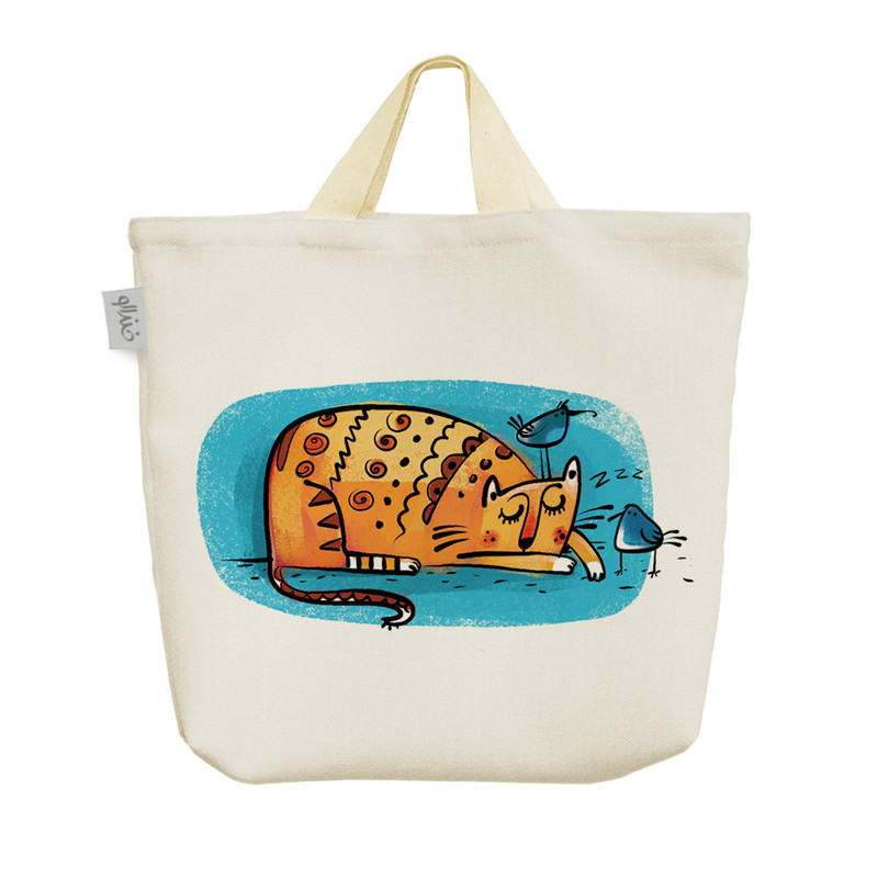 ساک خرید خندالو طرح گربه کد 445