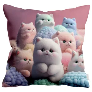 کوسن مدل گربه های رنگی کد 127