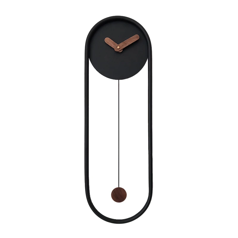  ساعت دیواری طرح پاندول دار فلزی مدل ارغوان