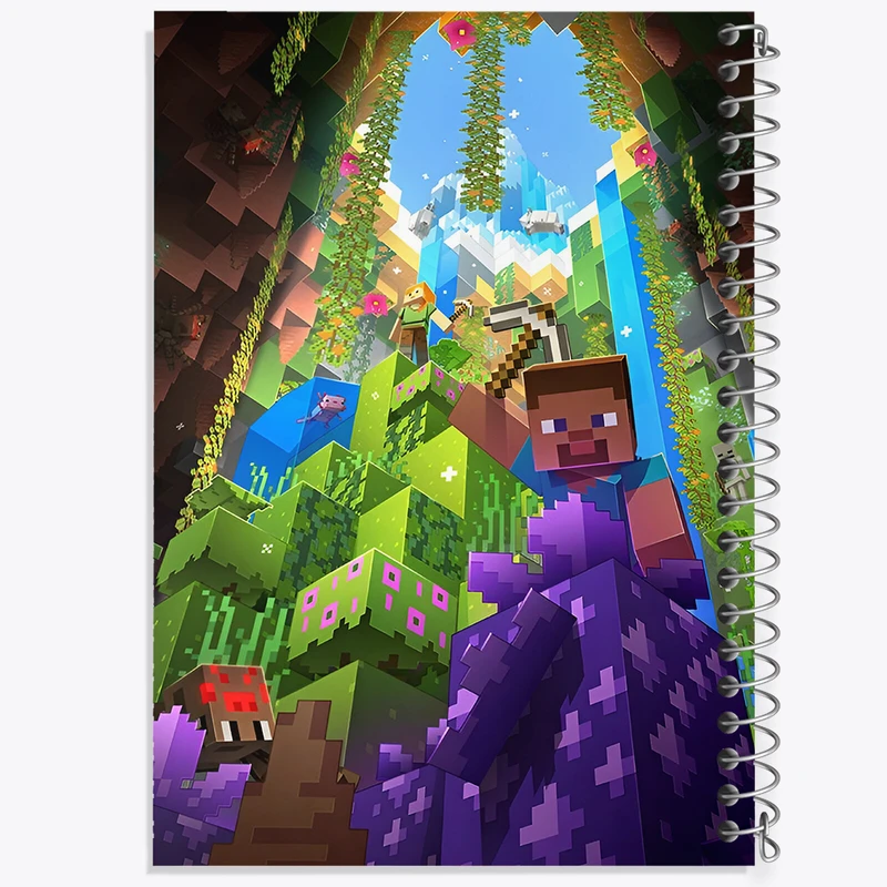 دفتر شطرنجی 50 برگ خندالو طرح ماینکرافت (Minecraft) کد N3303