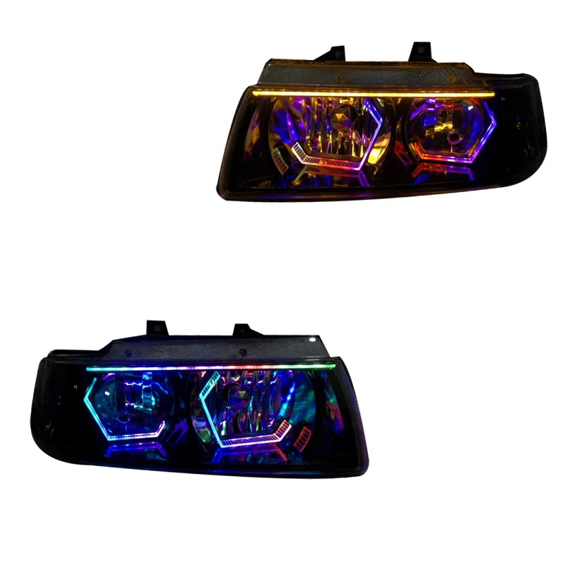 چراغ جلو خودرو گروه پژوهش صنعت مدرن مدل 3D-Hexa فولکالر دو حالته مناسب برای سمند بسته دو عددی