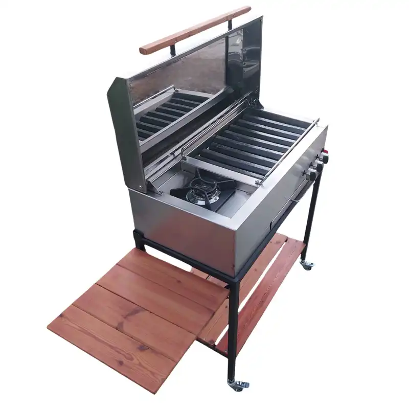 باربیکیو اصلان مدل E80 استیل طرح پلوپزدار