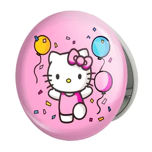 آینه جیبی خندالو طرح هلو کیتی مدل تاشو کد 24725 