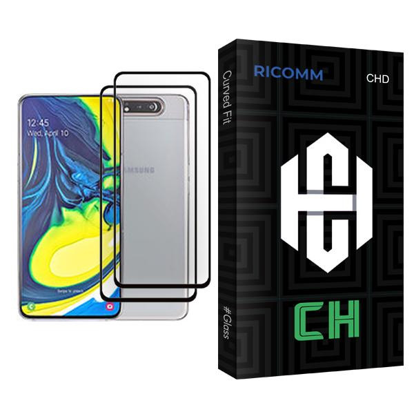 محافظ صفحه نمایش ریکام مدل CH Glass MIX002 مناسب برای گوشی موبایل سامسونگ Galaxy A80 بسته دو عددی
