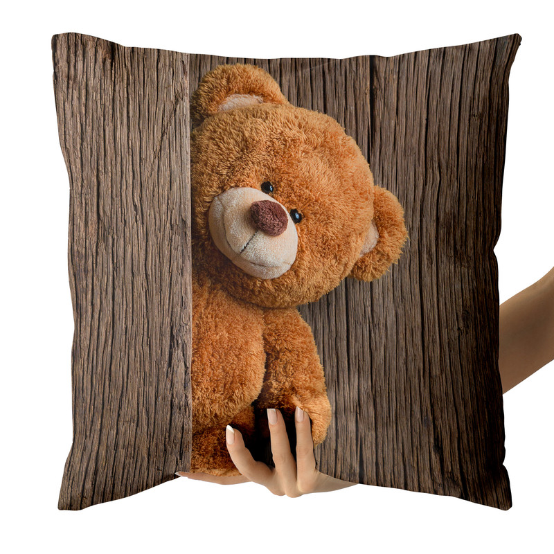 کاور کوسن مدل خرس دورو طرح دار کد 1400204