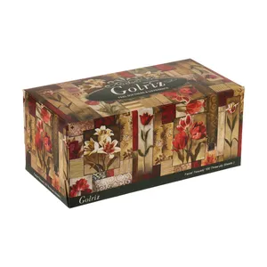 دستمال کاغذی 100 برگ سه لایه گلریز مدل شقایق و زنبق طرح گلدار