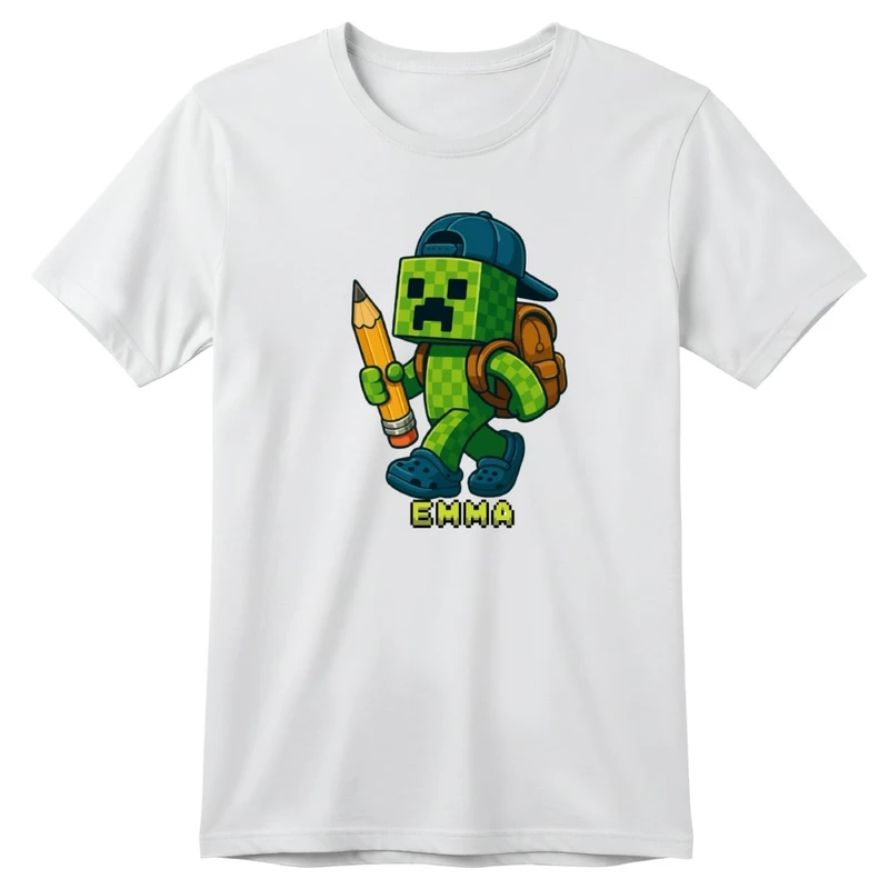 تی‌شرت آستین کوتاه بچگانه مدل ماینکرفت کد v10 