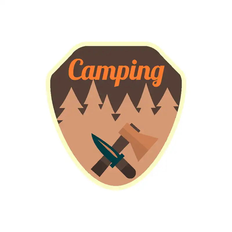 برچسب بدنه خودرو رایسان طرح camping کد st0102
