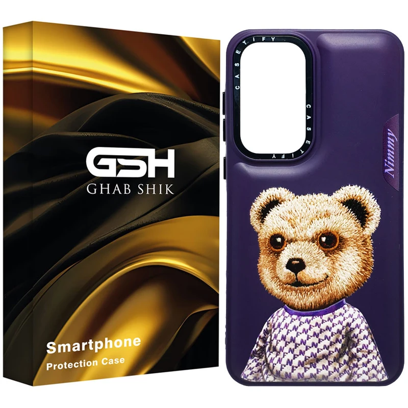 کاور قاب شیک مدل سیلیکونی طرح پوفی مناسب برای گوشی موبایل سامسونگ Galaxy A35 / A35 5G / A55 / A55 5G